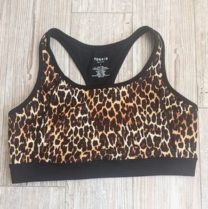 Torrid size 1 cheetah print sports bra